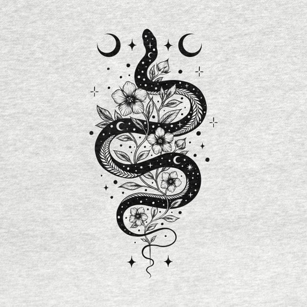 Serpent Spell-Black by Episodic Drawing